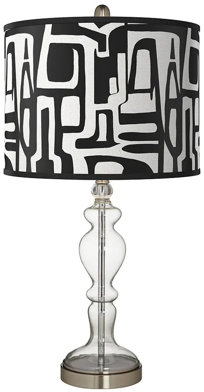 Tempo Giclee Apothecary Clear Glass Table Lamp