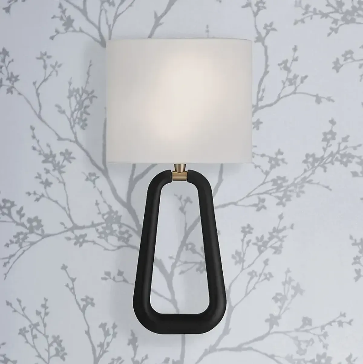 Jori 2 Light Aged Brass + Matte Black Sconce