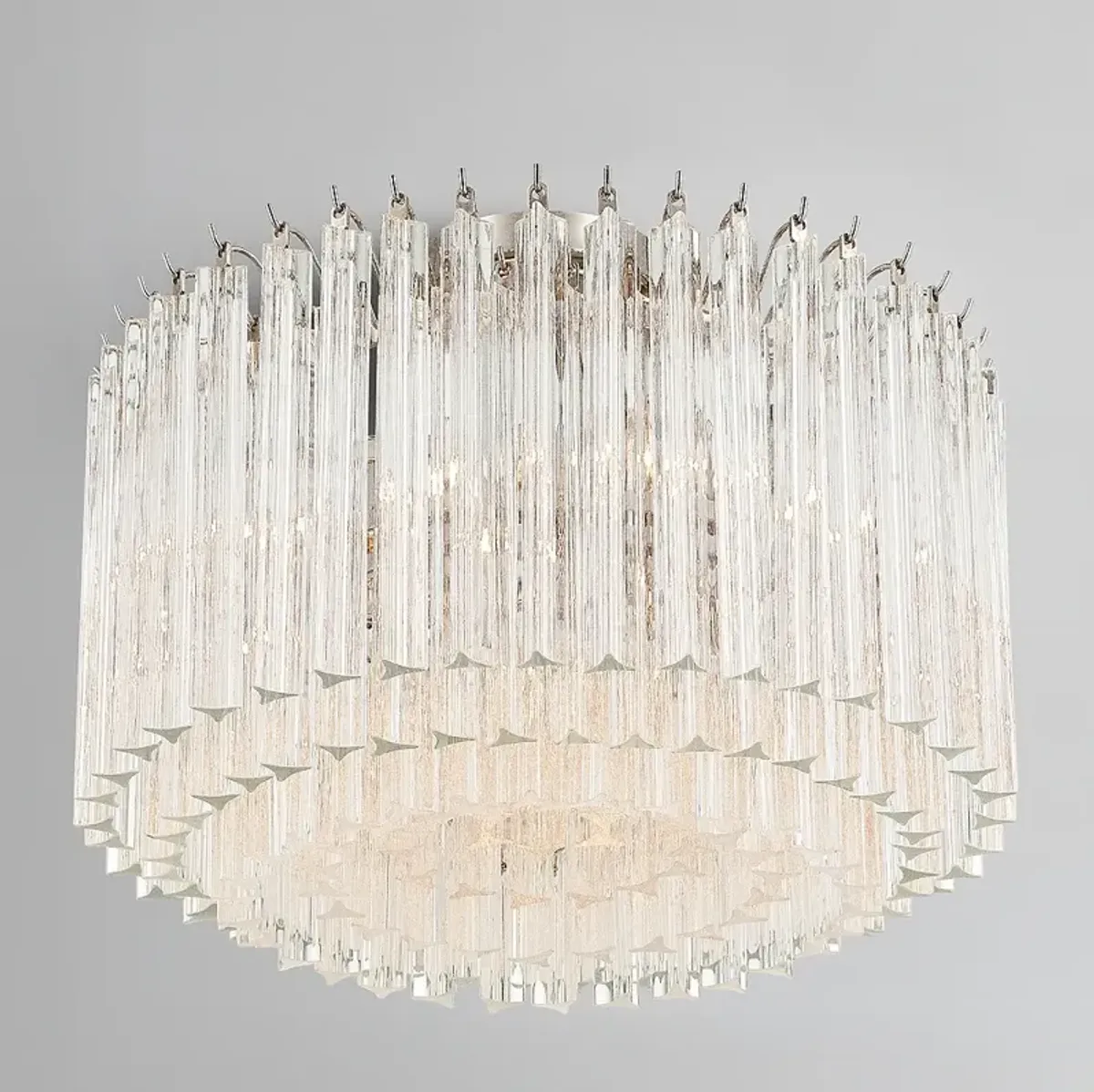 Lofton 5 Light Polished Nickel Semi Flush Mount