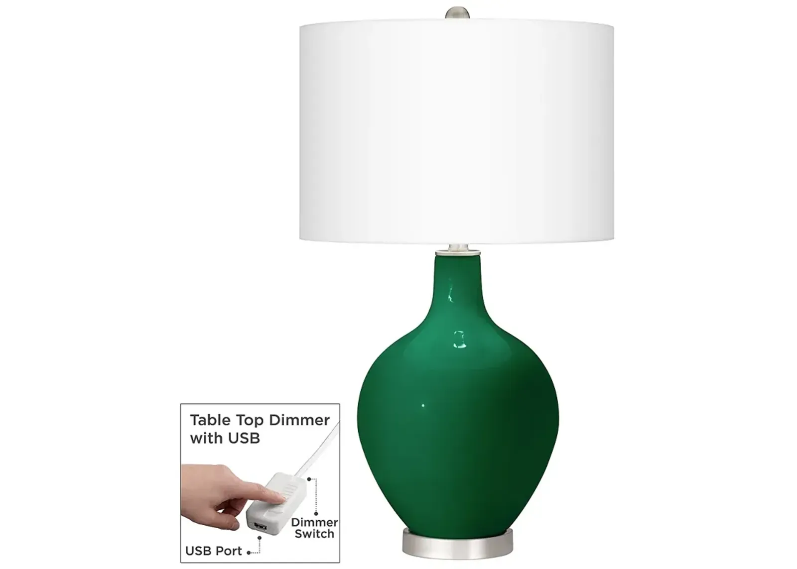 Greens Ovo Table Lamp With Dimmer