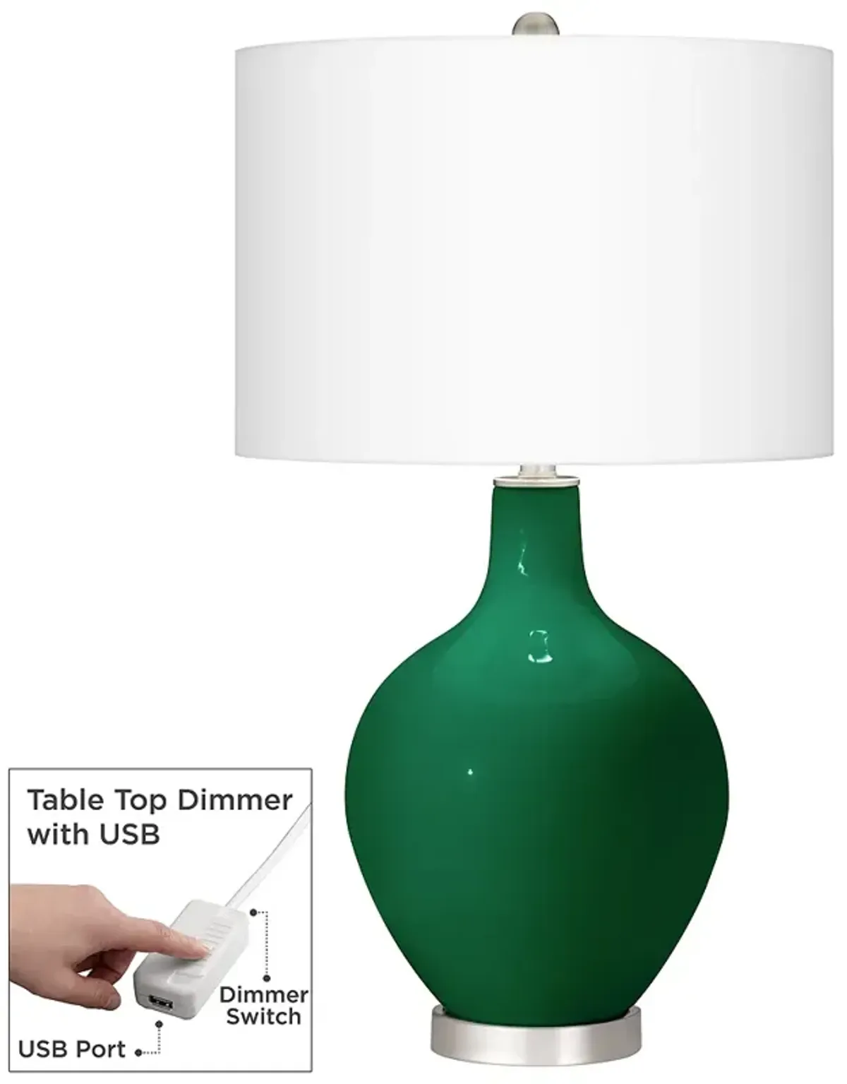 Greens Ovo Table Lamp With Dimmer