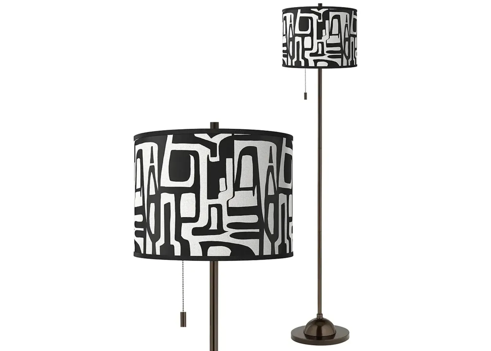 Tempo Giclee Glow Bronze Club Floor Lamp