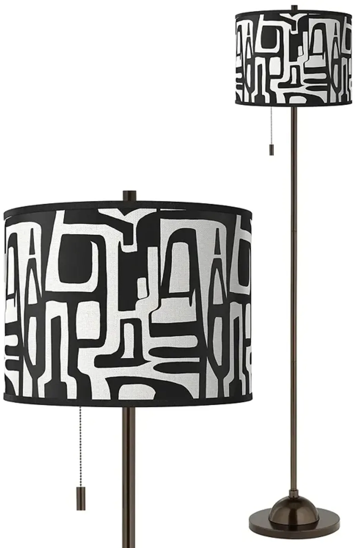 Tempo Giclee Glow Bronze Club Floor Lamp