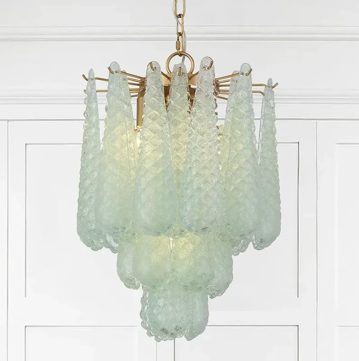 Ollie 4 Light Aged Brass Pendant