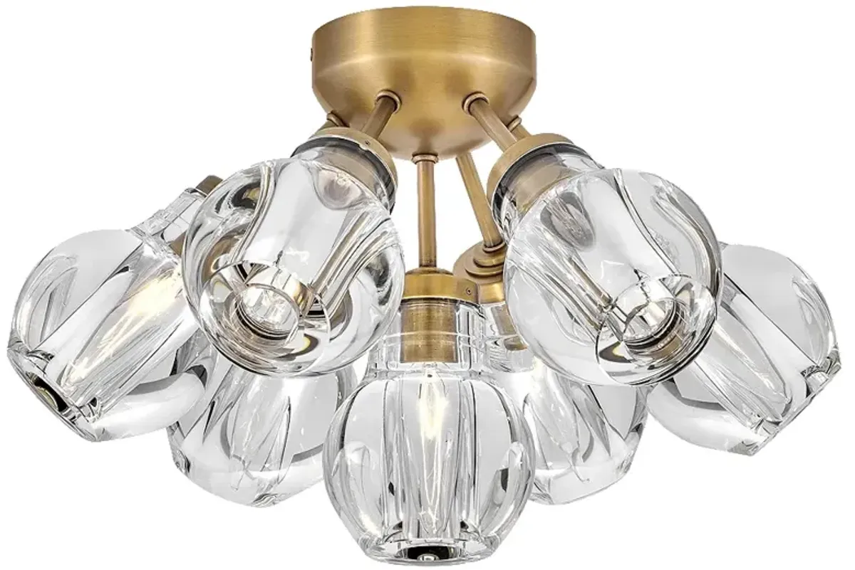 Hinkley- Elise Medium Semi-Flush Mount- 16.25" Heritage Brass