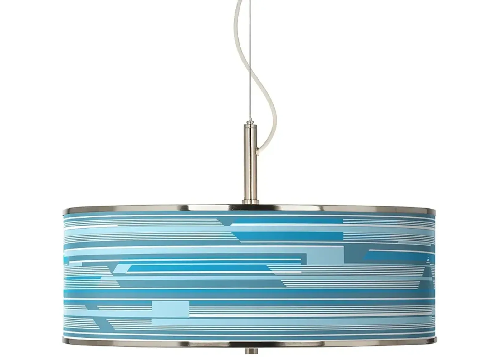 Urban Stripes Giclee Glow 20" Wide Pendant Light