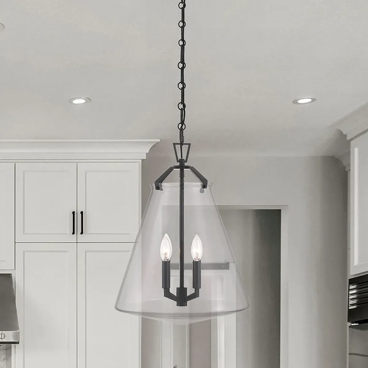 Voss 4 Light Matte Black Pendant