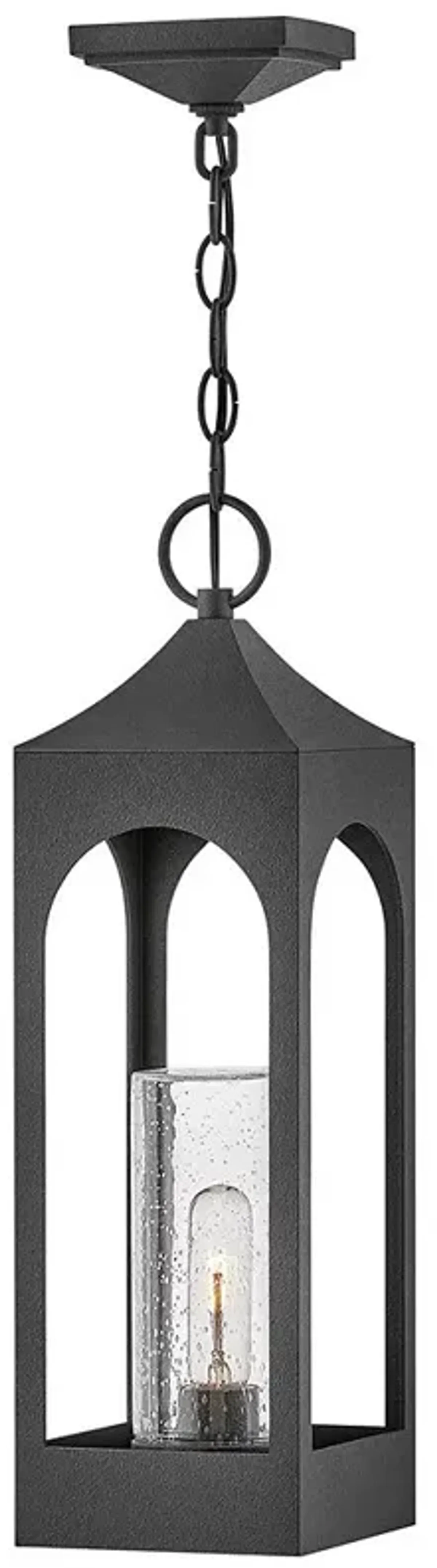 Amina 20 1/2" High Distressed Zinc Outdoor Hanging Light