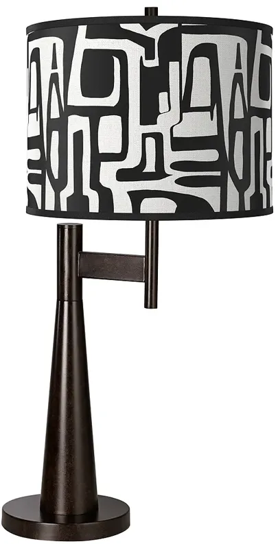 Giclee Glow Novo 30 3/4" Modern Tempo Shade Bronze Table Lamp