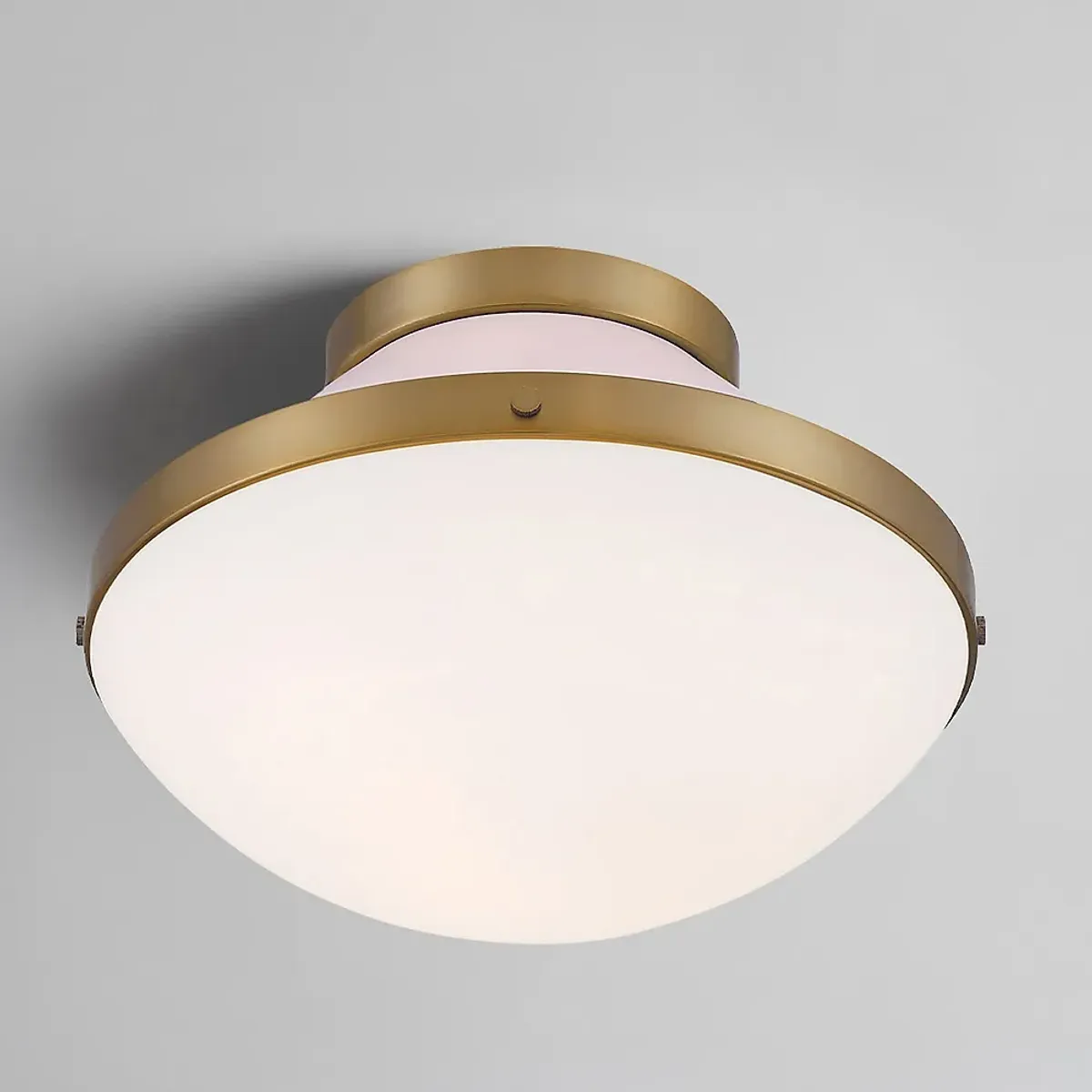 Xander 1 Light Vibrant Gold + Blush Flush Mount