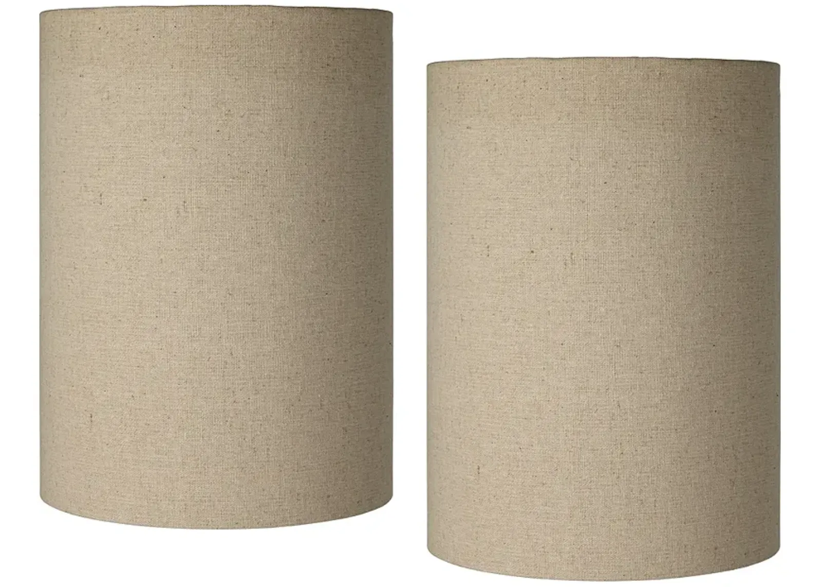 Tan Cotton Set of 2 Cylinder Lamp Shades 8x8x11 (Spider)