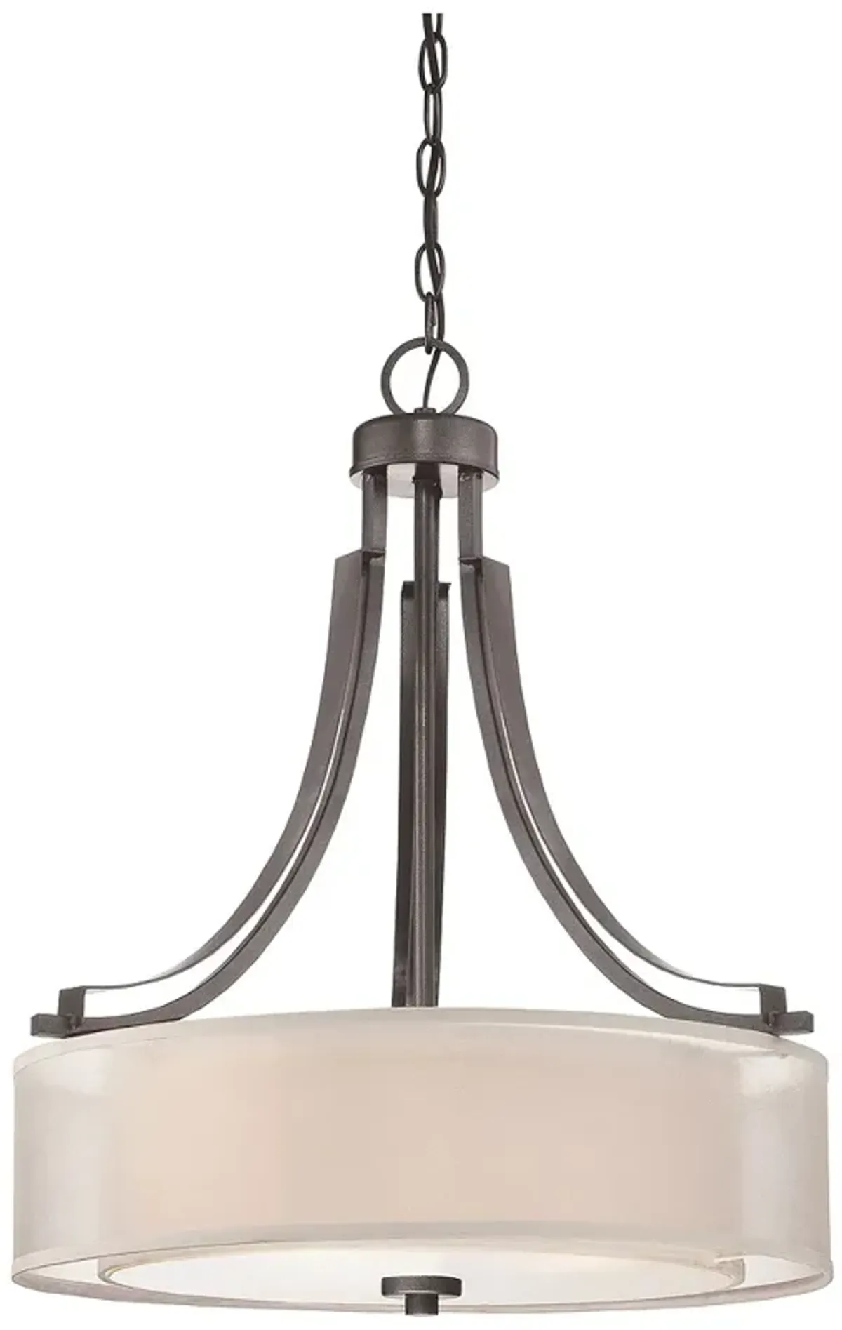 Minka-Lavery Parsons Studio 3-Light Smoked Iron Pendant