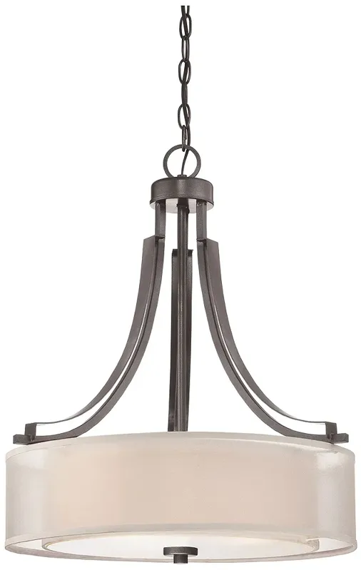 Minka-Lavery Parsons Studio 3-Light Smoked Iron Pendant