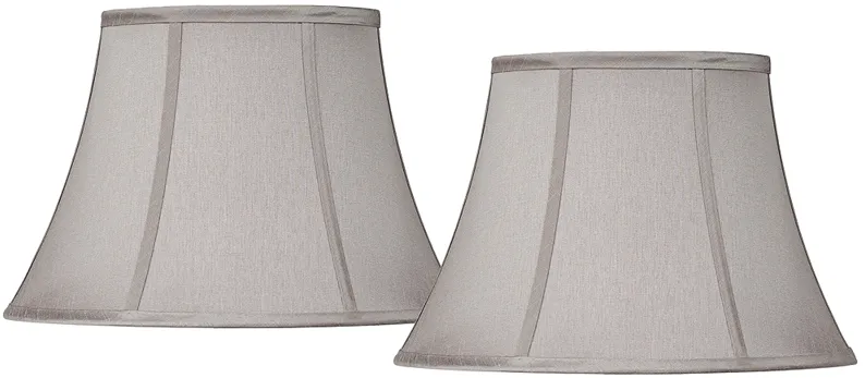 Pewter Gray Set of 2 Oval Shades 7/9x13/15x10.5 (Spider)