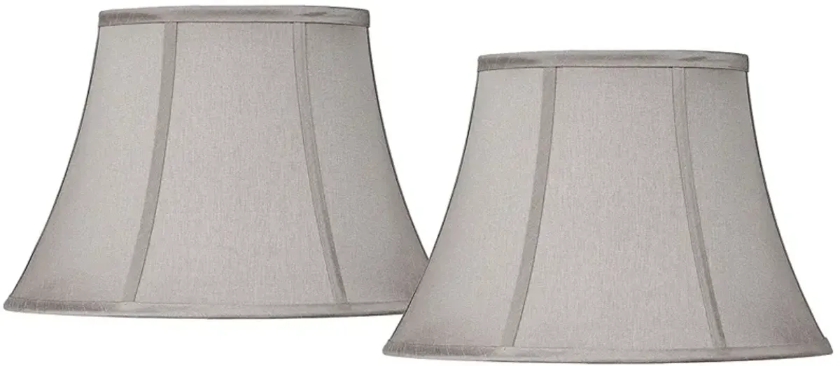 Pewter Gray Set of 2 Oval Shades 7/9x13/15x10.5 (Spider)