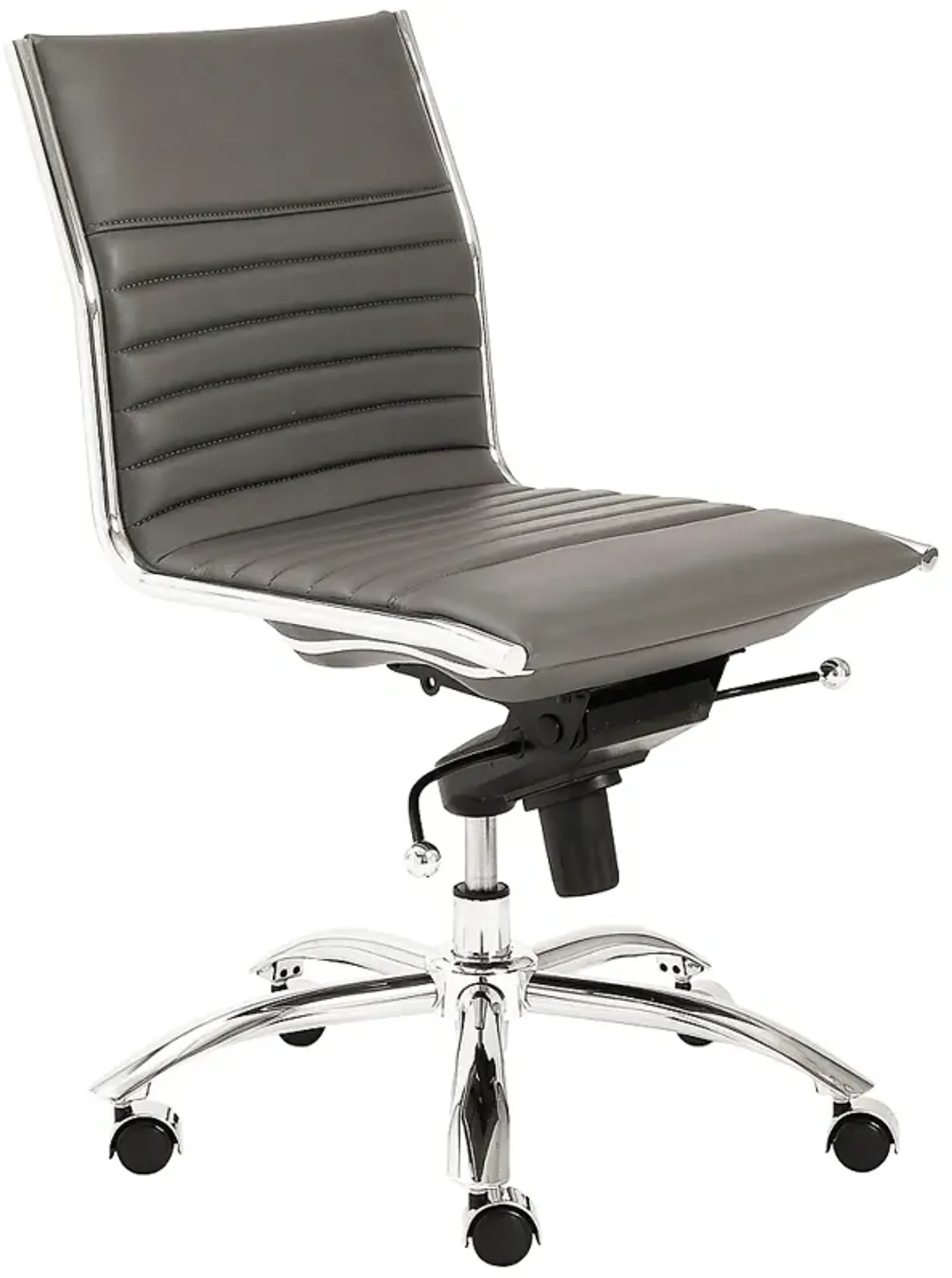 Lugano Low Back Armless Gray Office Chair