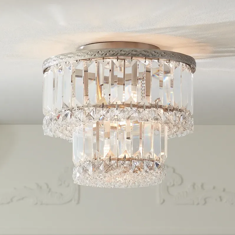 Vienna Full Spectrum Magnificence 10" Nickel Crystal LED Ceiling Light