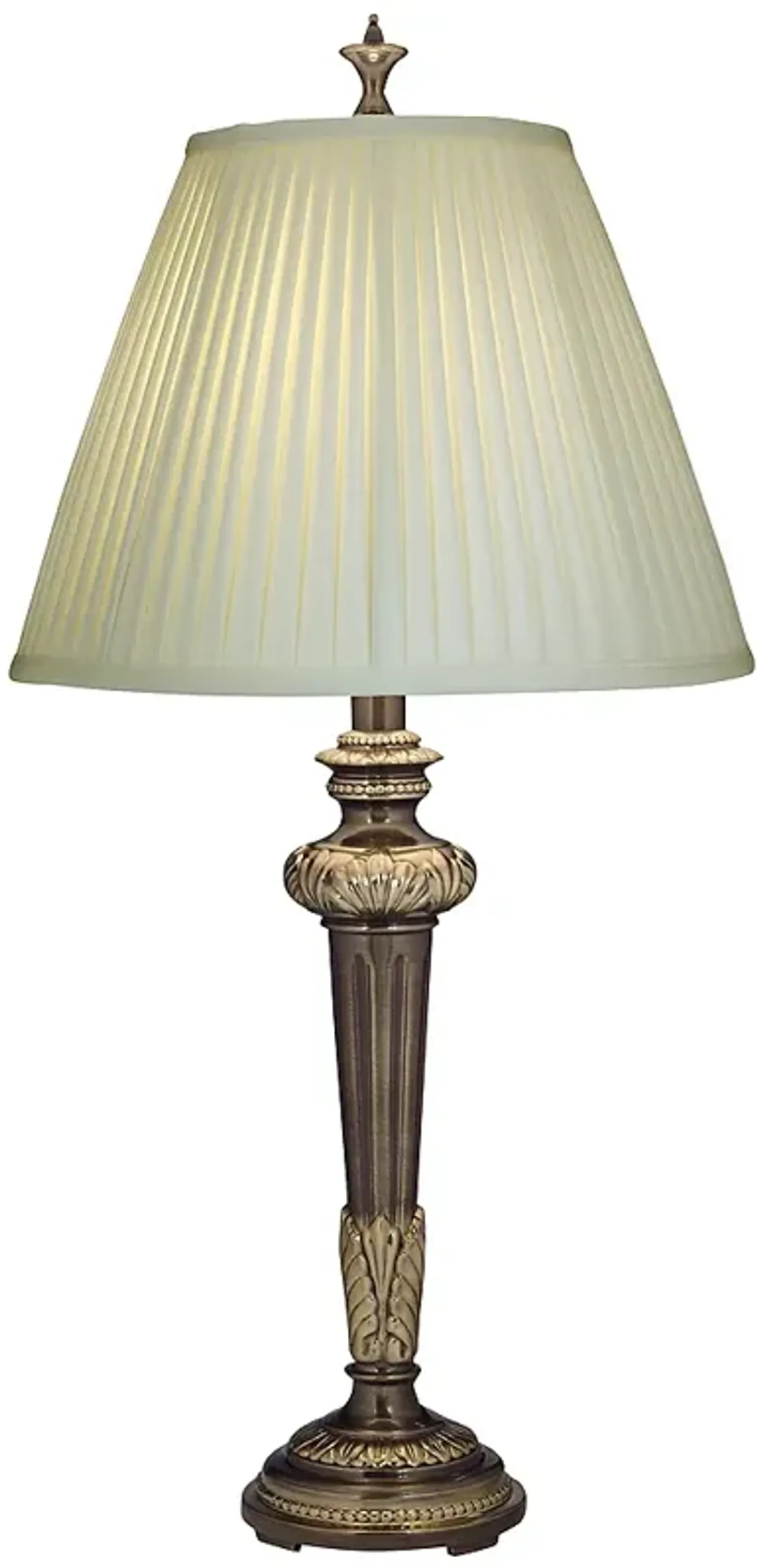 Stiffel 34" Pleated Shade Roman Bronze Traditional Table Lamp