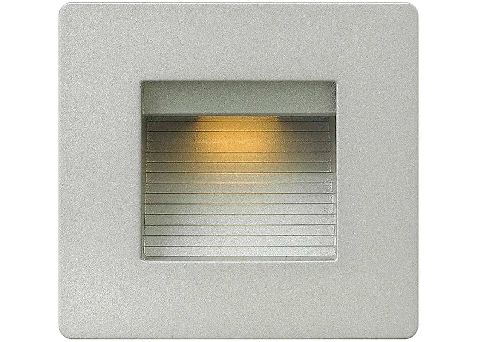 Hinkley Luna 4 1/2" Square Titanium LED Step Light