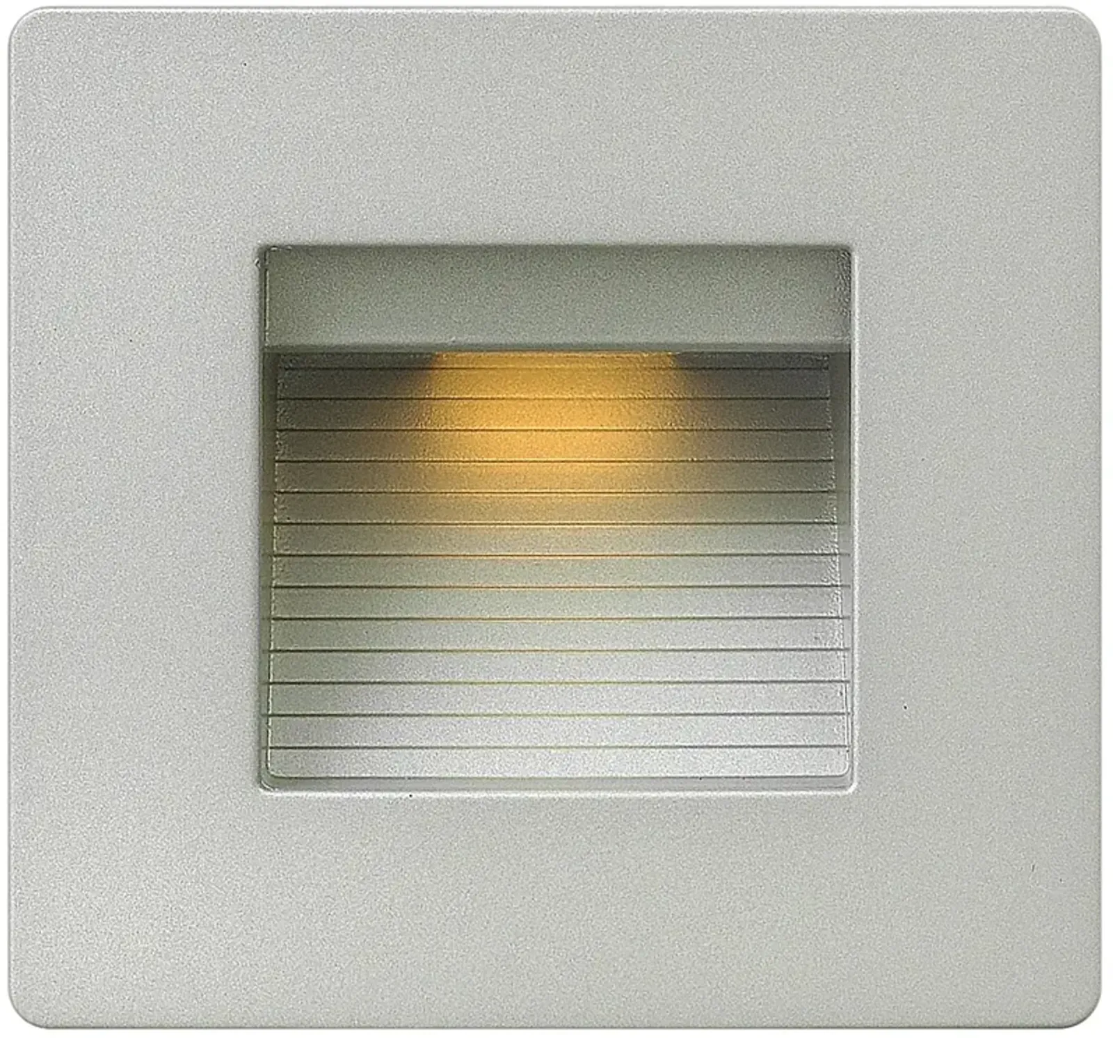 Hinkley Luna 4 1/2" Square Titanium LED Step Light