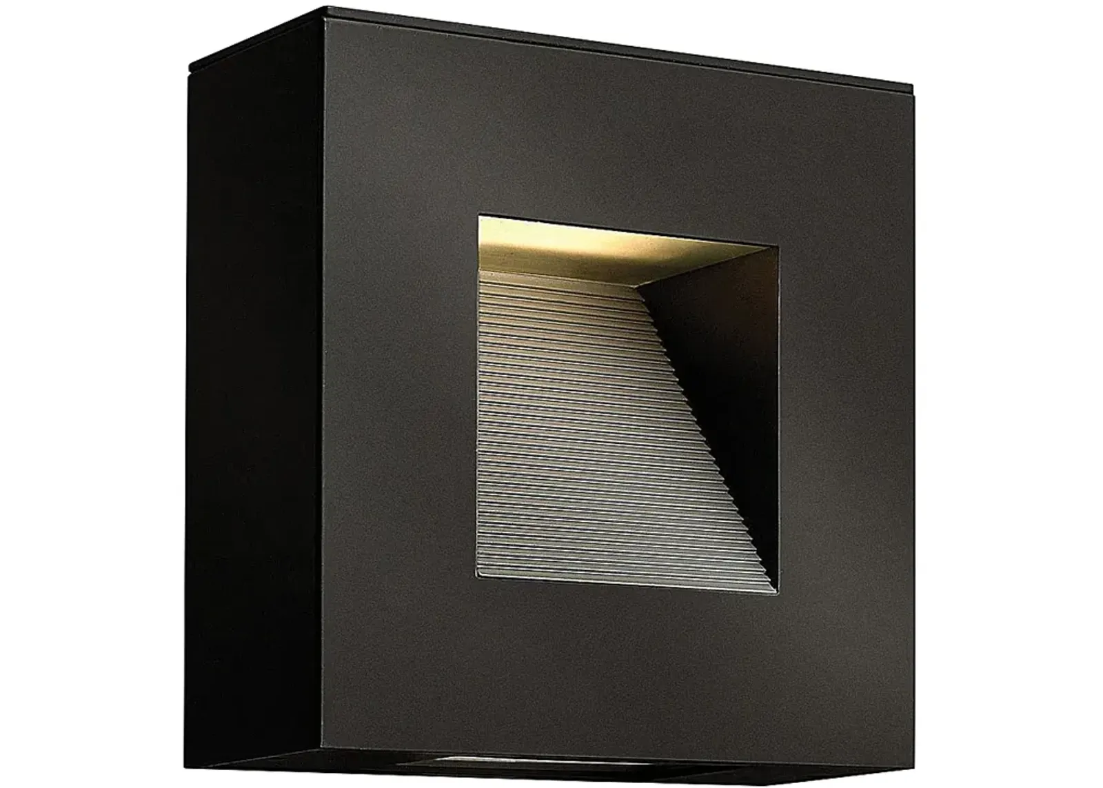 Luna 9" High Satin Black Rectangular LED Outdoor Wall Light