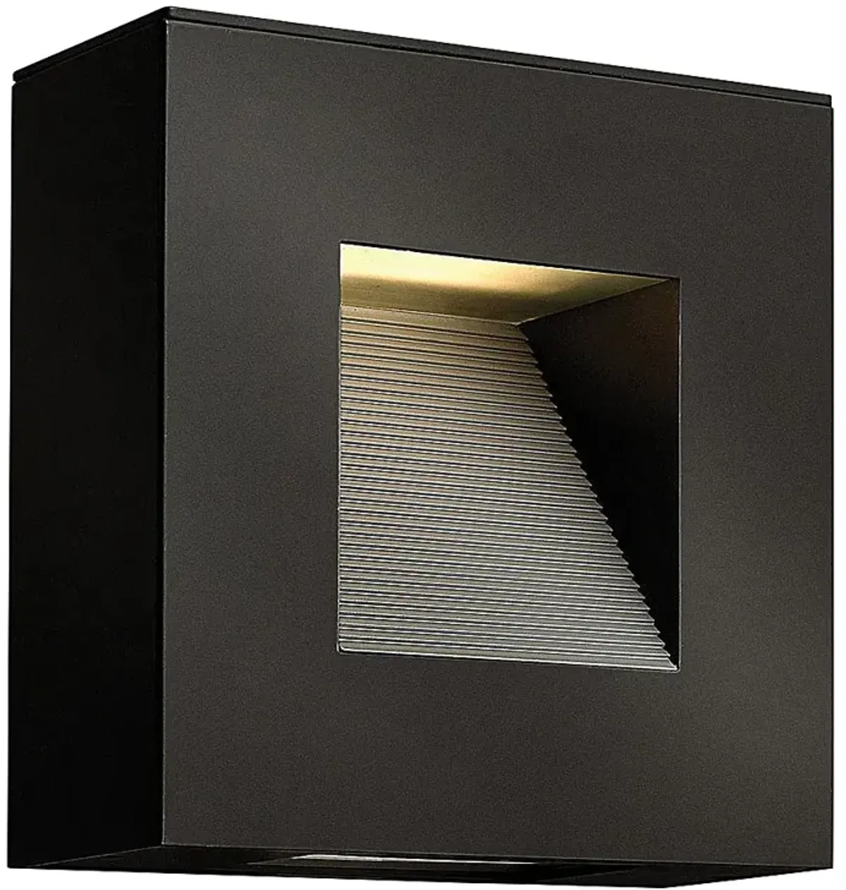 Luna 9" High Satin Black Rectangular LED Outdoor Wall Light