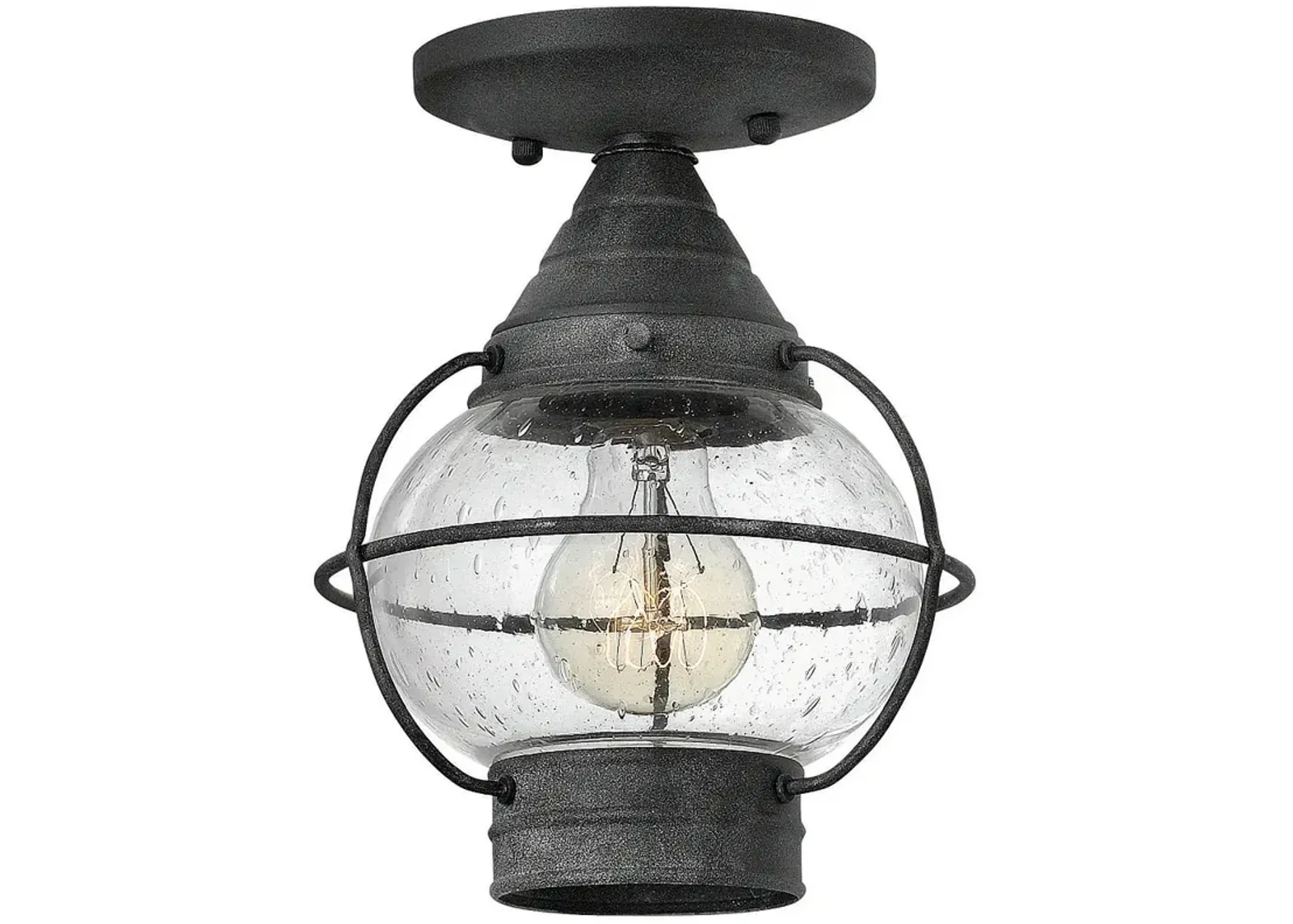 Hinkley Cape Cod 7" Wide Aged Zinc Outdoor Ceiling Light