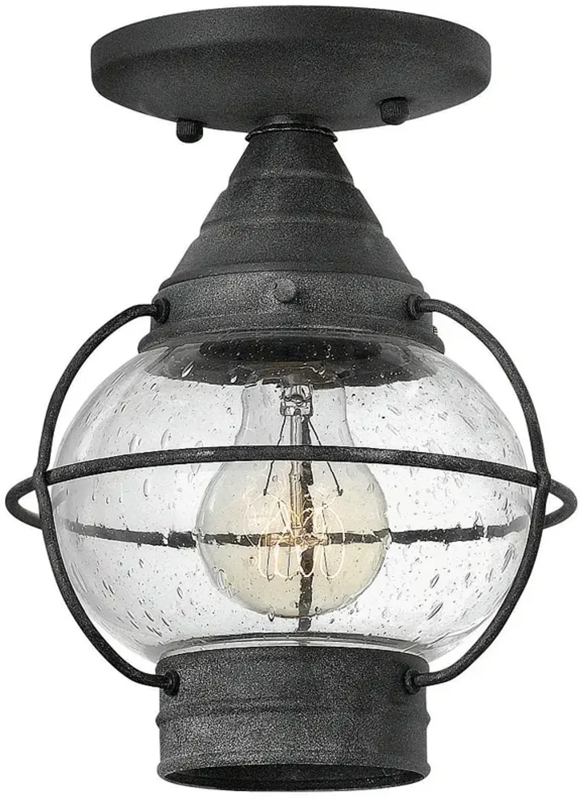 Hinkley Cape Cod 7" Wide Aged Zinc Outdoor Ceiling Light