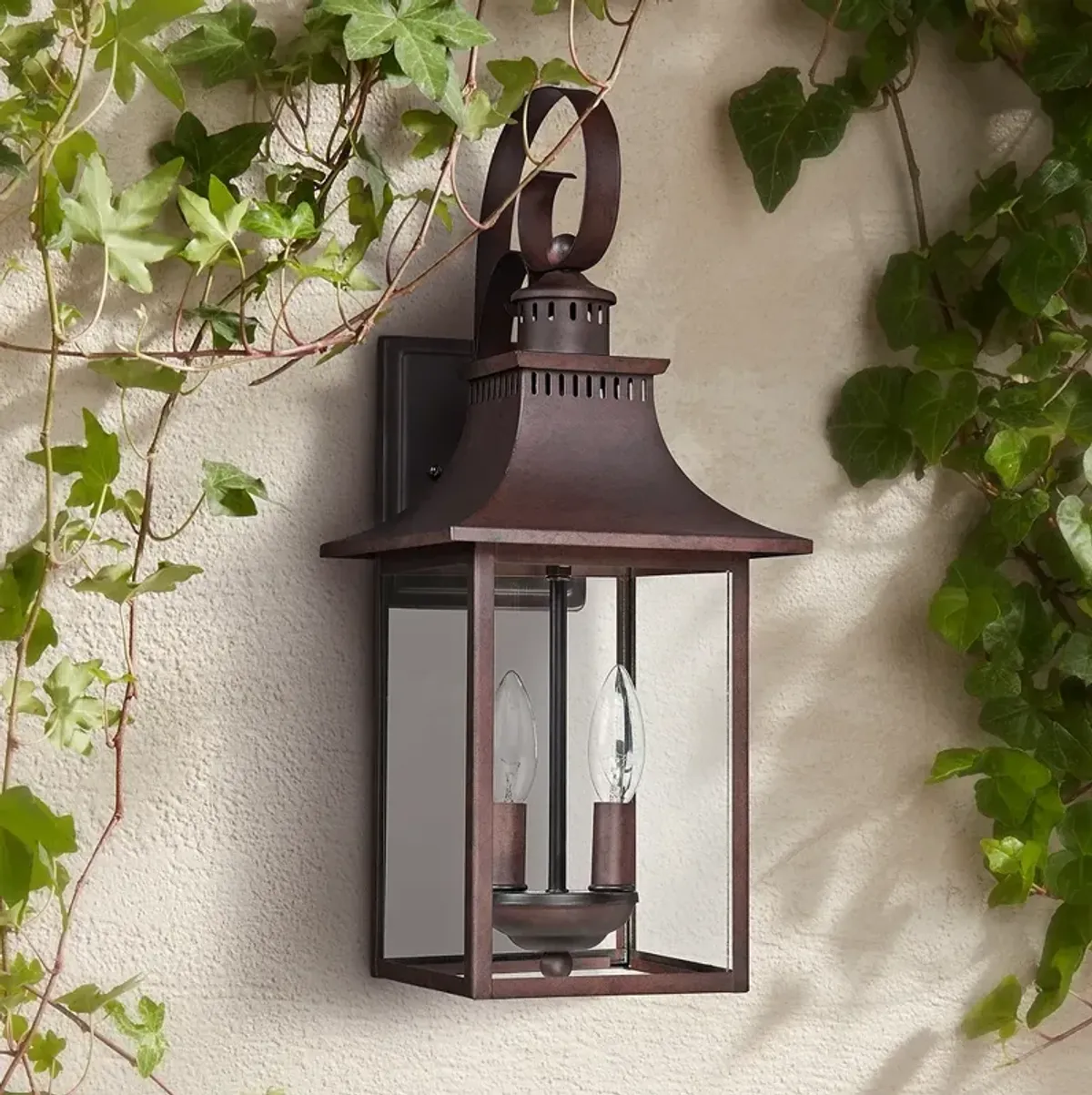 Quoizel Chancellor 19" High Copper Bronze Outdoor Lantern Wall Light