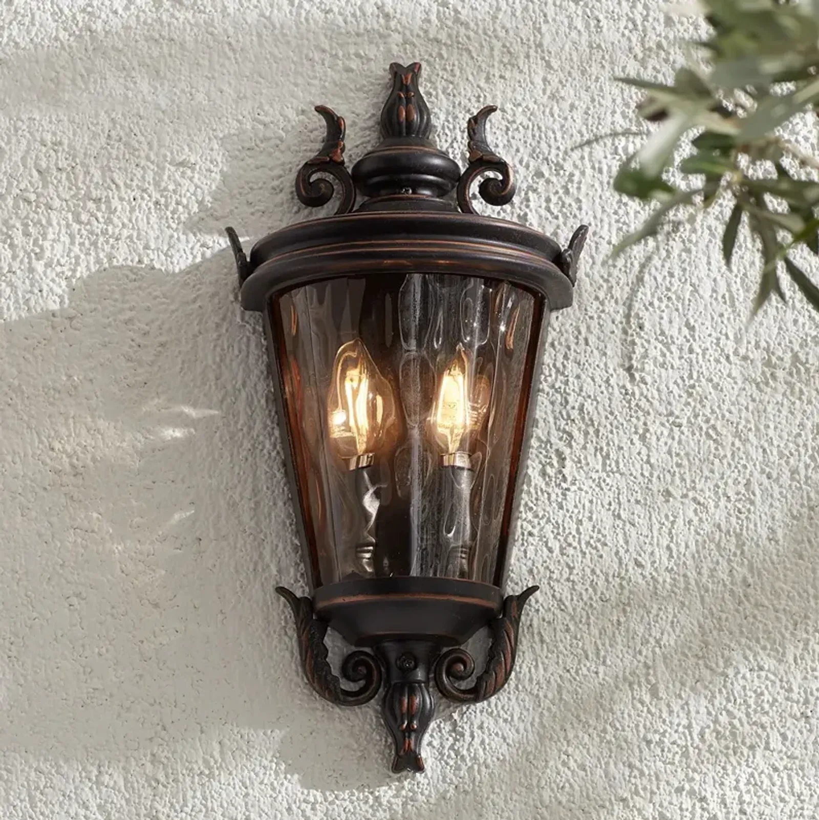 John Timberland Casa Marseille 17" Veranda Bronze Outdoor Wall Light