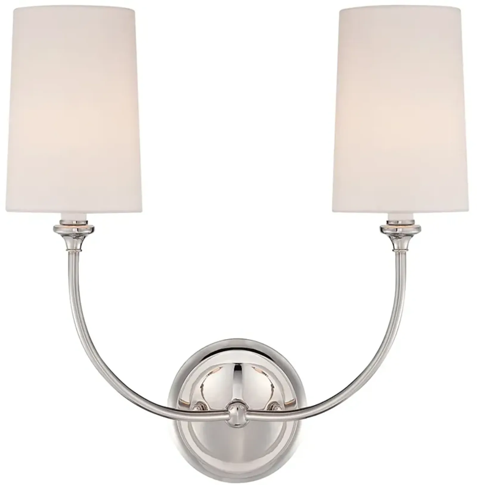 Crystorama Sylvan 16" High Polished Nickel 2-Light Sconce