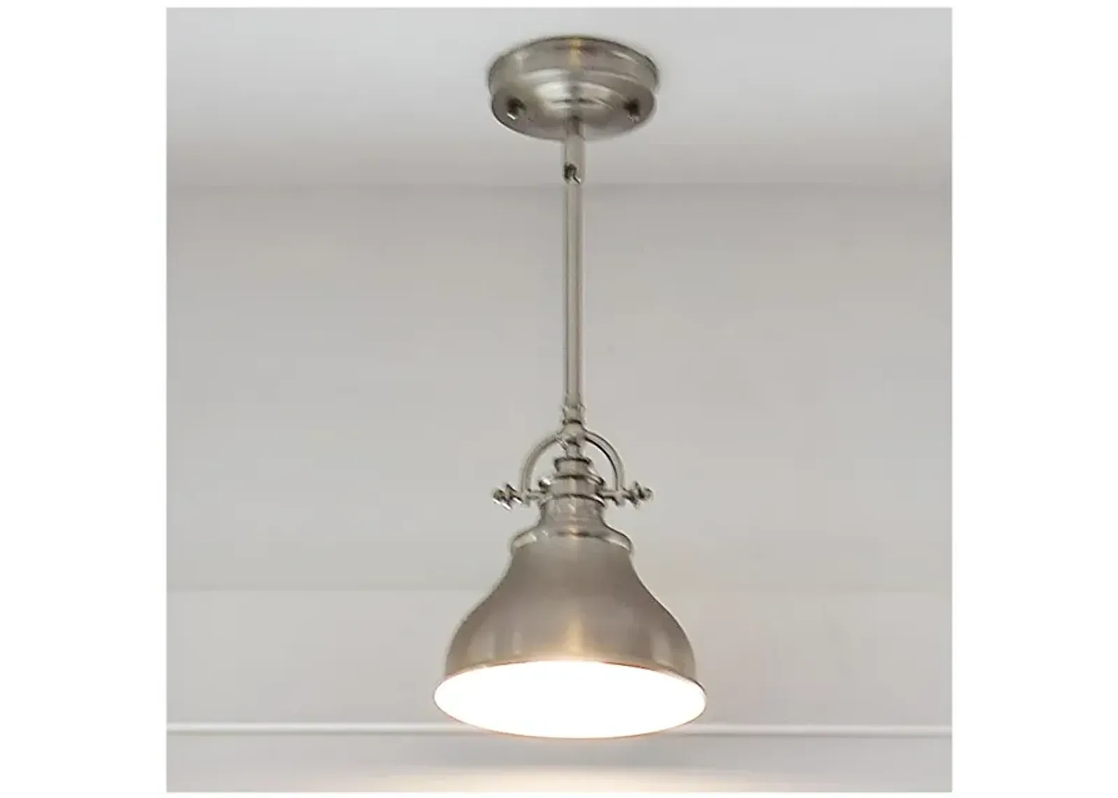 Quoizel Emery 8" Wide Brushed Nickel Bell Mini Pendant