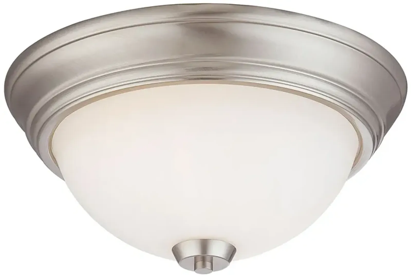 Minka-Lavery Overland Park 2-Light Brushed Nickel Flush Mount