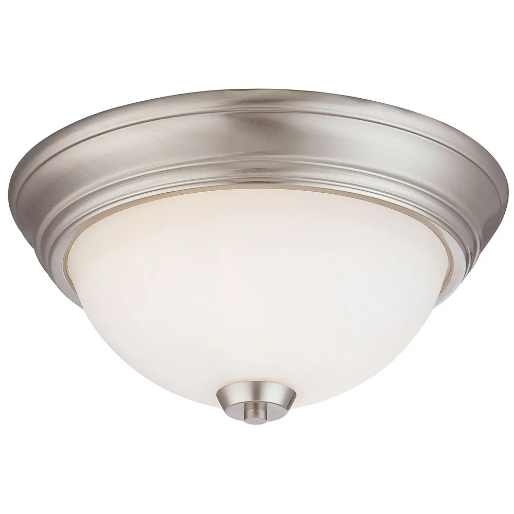 Minka-Lavery Overland Park 2-Light Brushed Nickel Flush Mount