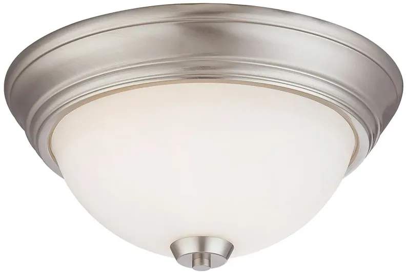 Minka-Lavery Overland Park 2-Light Brushed Nickel Flush Mount