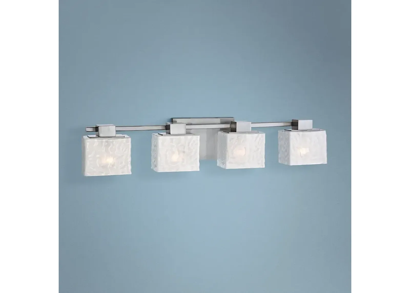 Quoizel Melody 33" Wide Brush Nickel 4-Light Bath Fixture