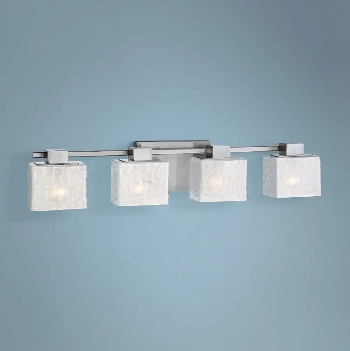 Quoizel Melody 33" Wide Brush Nickel 4-Light Bath Fixture