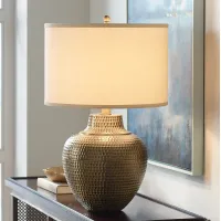 Franklin Iron Works Maison Loft 27" Hammered Metal Table Lamp