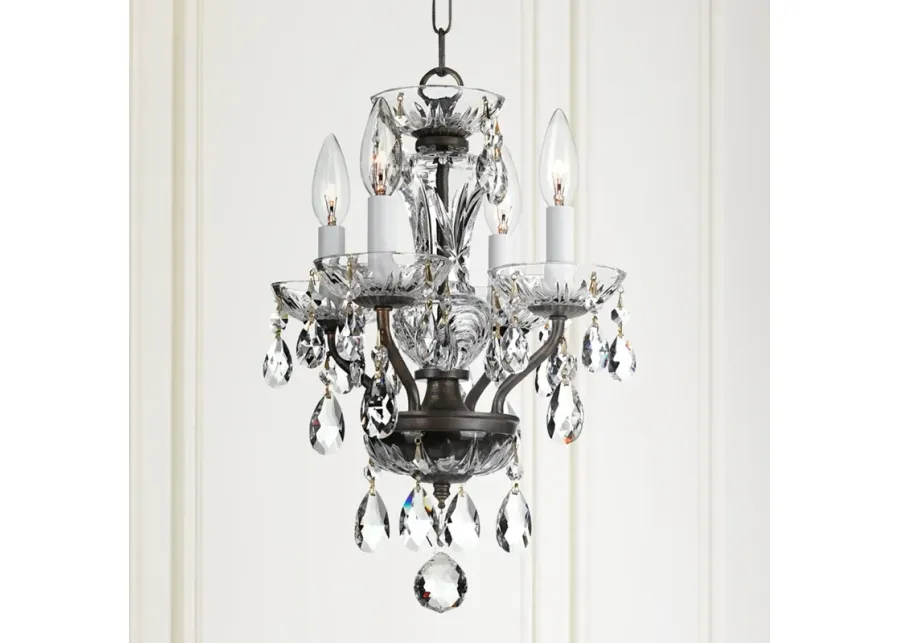 Crystorama Traditional Crystal 11"W Bronze Mini Chandelier