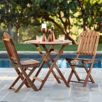 Monterey Natural Acacia Wood 3-Piece Bistro Dining Set
