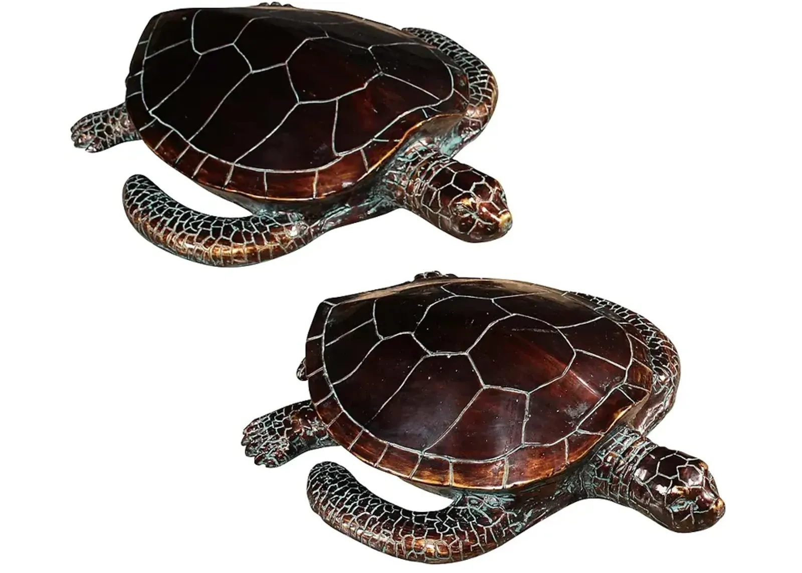 Crestview Collection Antique Bronze Sea Turtles Set of 2