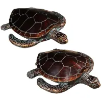 Crestview Collection Antique Bronze Sea Turtles Set of 2