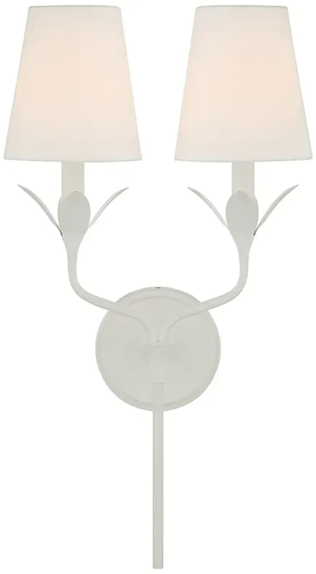 Broche 2 Light Matte White Sconce