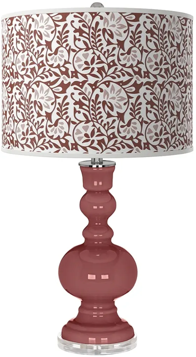 Toile Red Gardenia Apothecary Table Lamp