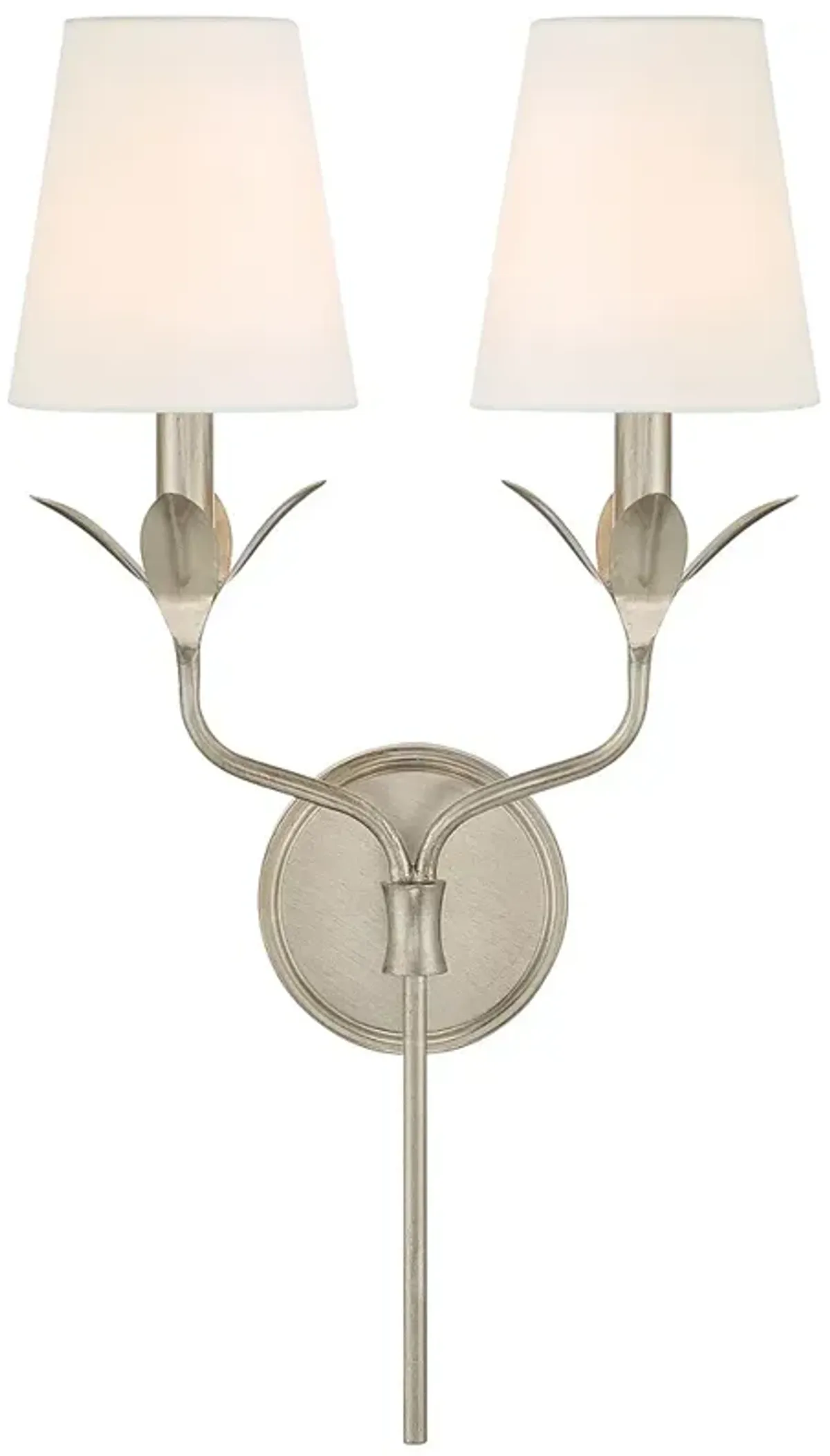 Broche 2 Light Antique Silver Sconce