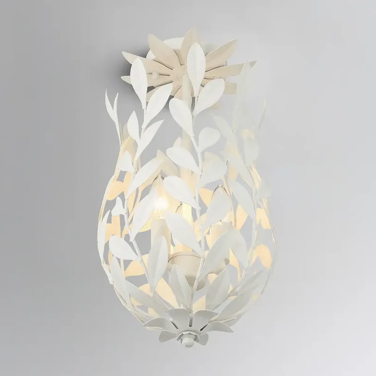 Broche 3 Light Matte White Semi Flush Mount