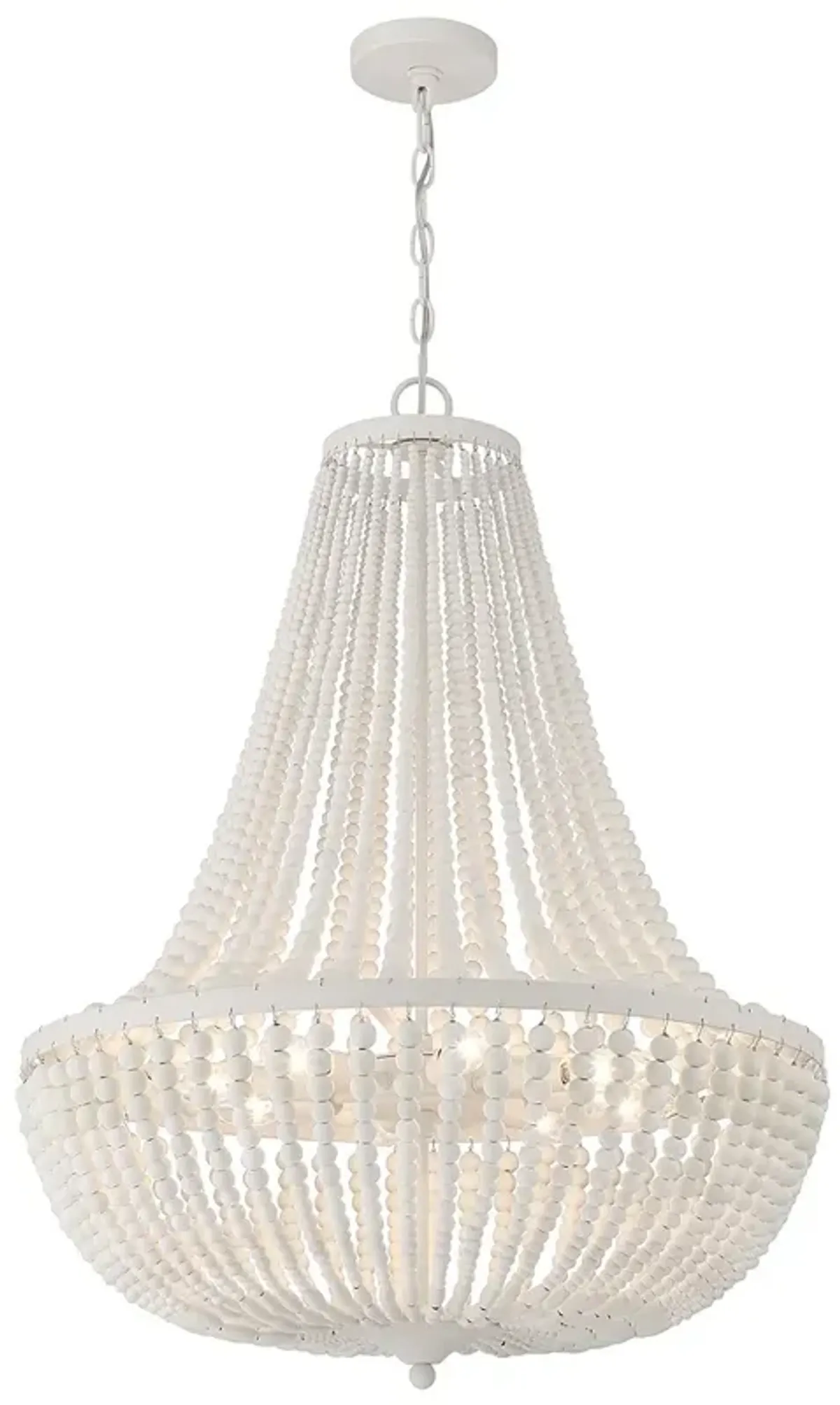 Rylee 8 Light Matte White Chandelier