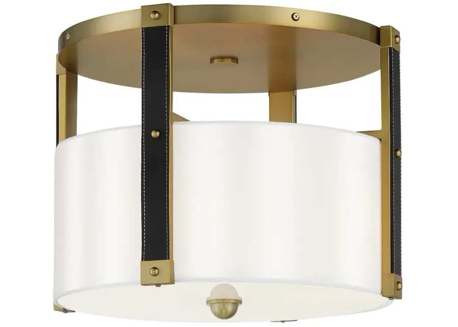 Minka-Lavery Chelsea by Robin Baron 4-Light Soft Brass Semi-Flush