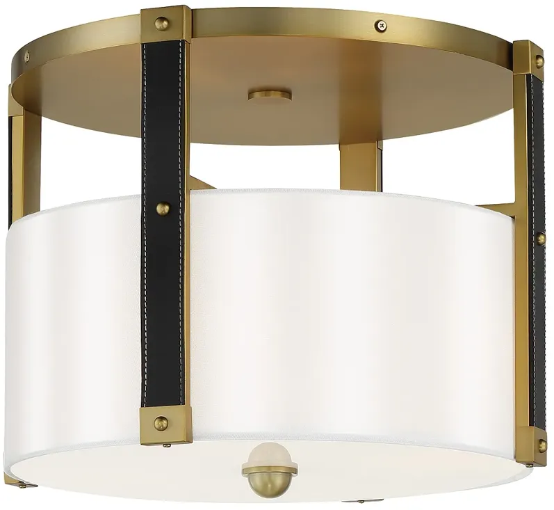 Minka-Lavery Chelsea by Robin Baron 4-Light Soft Brass Semi-Flush