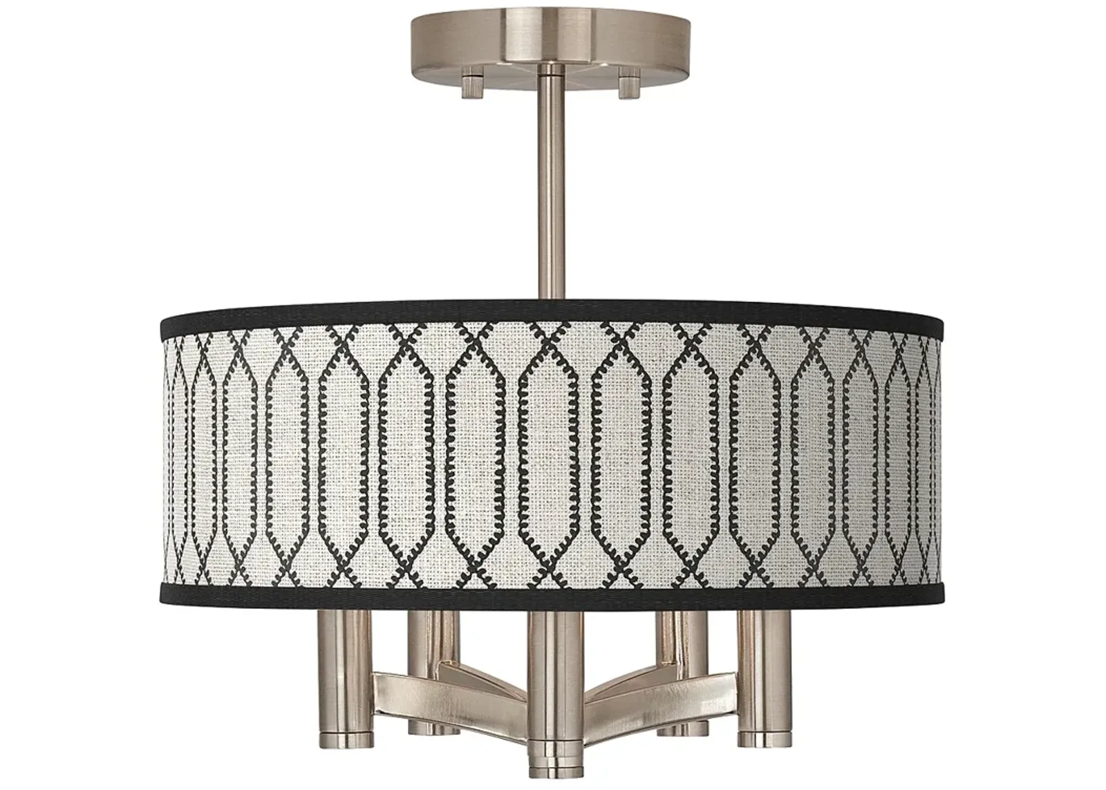 Rustic Chic Ava 5-Light Nickel Ceiling Light